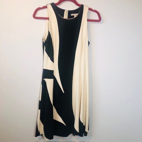Black & Cream Banana Republic Dress Size 2 – Elegant Work or Evening Dre… - Picture 2 of 7